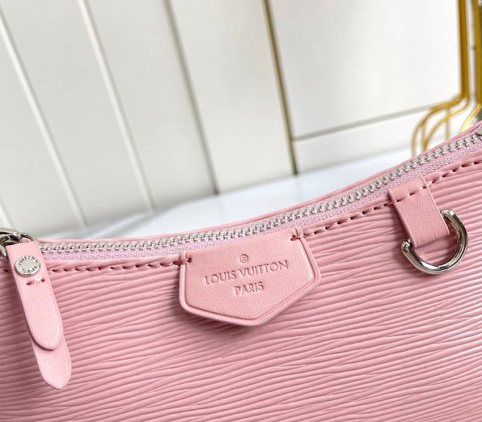 Louis Vuitton Epi Leather Easy Pouch On Strap In Rose Ballerine Pink