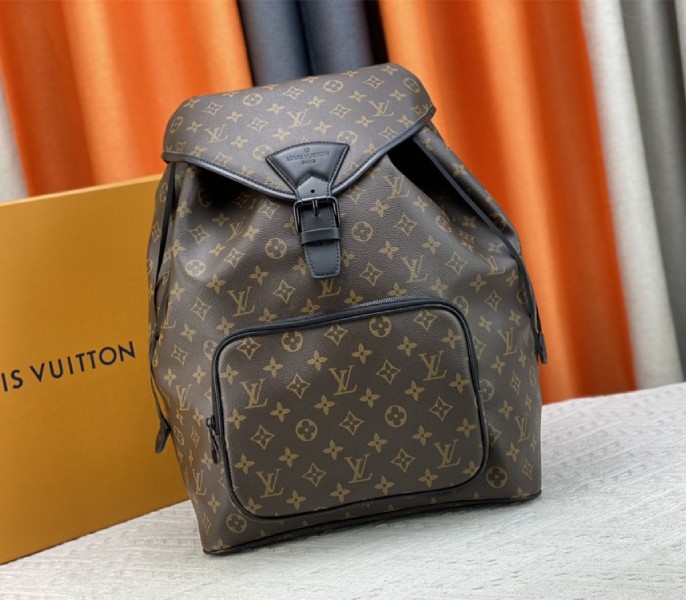 Louis Vuitton Monogram Canvas Montsouris Backpack In Black