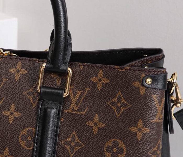Louis Vuitton Monogram Canvas Soufflot MM Bag In Black