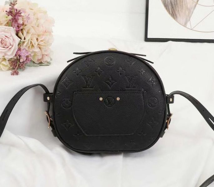 Louis Vuitton Monogram Empreinte Boite Chapeau Souple MM Bag In Black
