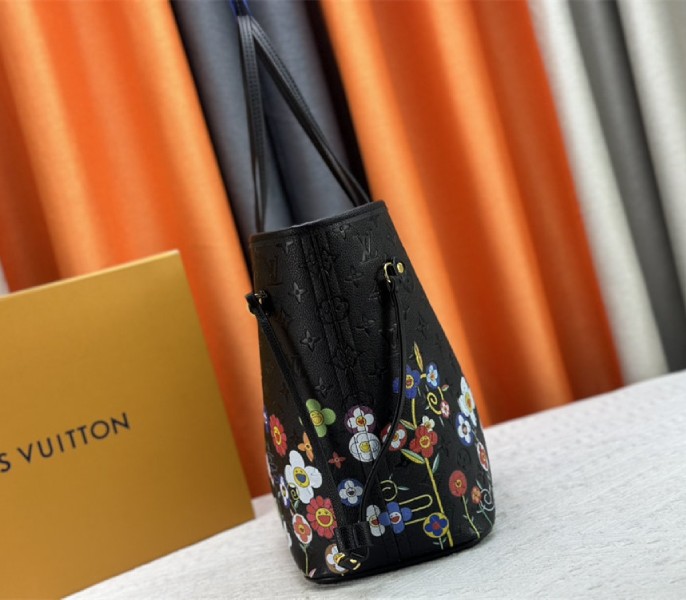 Louis Vuitton X TM Monogram Empreinte Neverfull MM In Black With Style 2