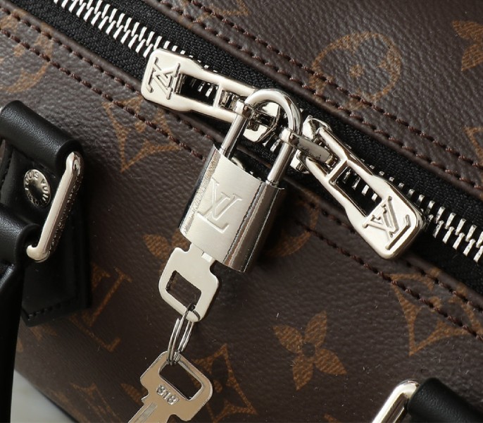 Louis Vuitton Monogram Canvas Soft Speedy 30 Dark Handbag In Black