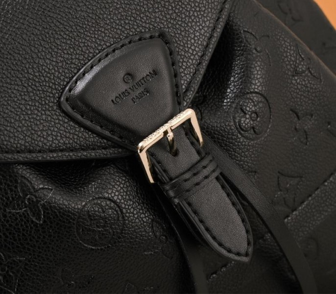 Louis Vuitton Monogram Empreinte Leather Montsouris PM Backpack In Black