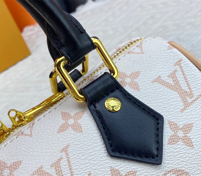 Louis Vuitton Monogram Dune Canvas Speedy 20 Handbag With Jacquard Strap