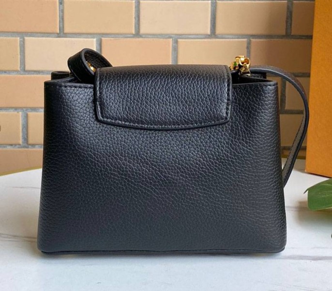 Louis Vuitton Capucines Mini Chain Bag In Black