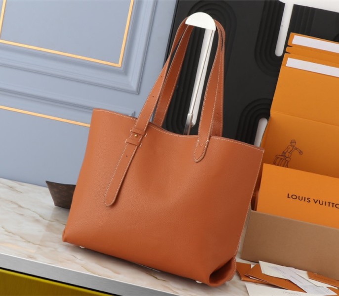 Louis Vuitton Low Key Cabas MM Bag In Cognac Brown