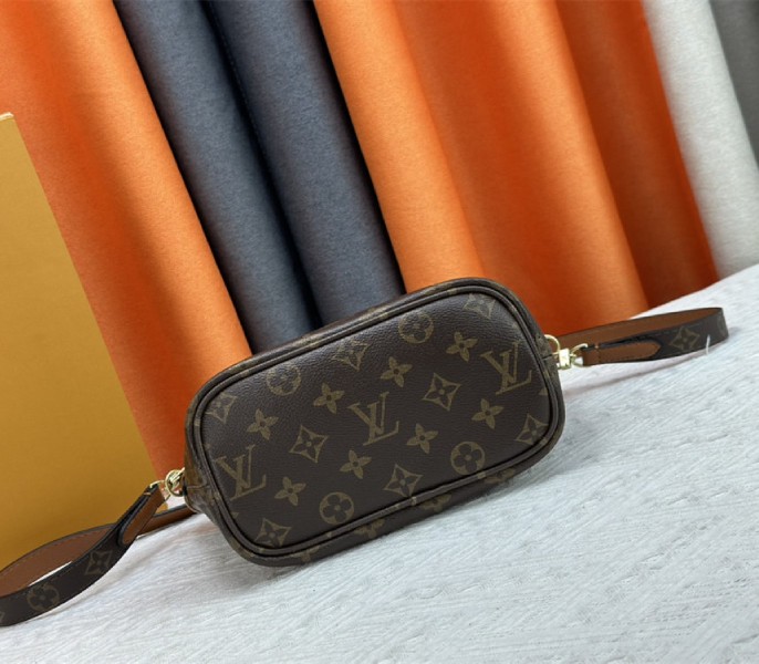 Louis Vuitton Neverfull Bandouliere Inside Out BB Tote In Monogram Canvas And Brown Leather