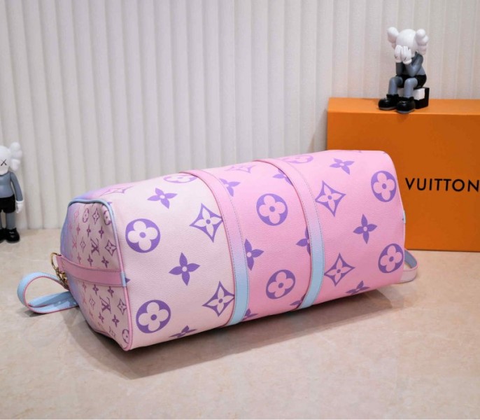 Louis Vuitton Spring 2022 Keepall 45 Luggage In Sunrise Pastel