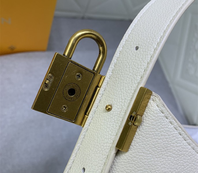 Louis Vuitton Low Key MM Hobo In Quartz White