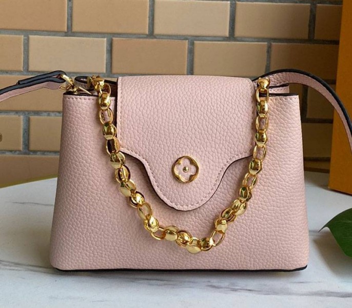 Louis Vuitton Capucines Mini Chain Bag In Pink