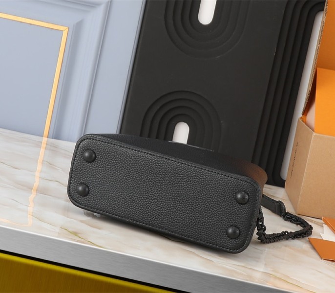 Louis Vuitton Capucines East-West Mini Handbag In All Black