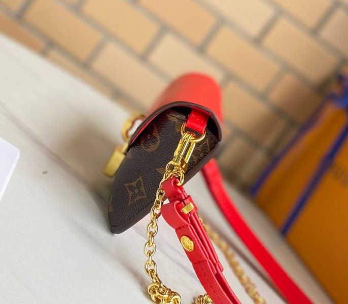 Louis Vuitton Monogram Canvas Padlock On Strap Bag In Red