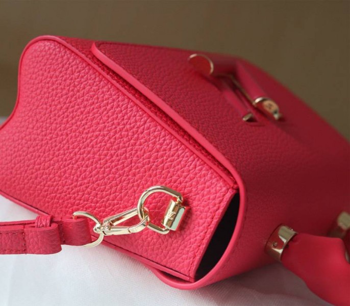 Louis Vuitton Taurillon Leather Twist MM Scrunchie Handle In Pondichery Pink