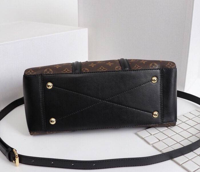 Louis Vuitton Monogram Canvas Soufflot MM Bag In Black