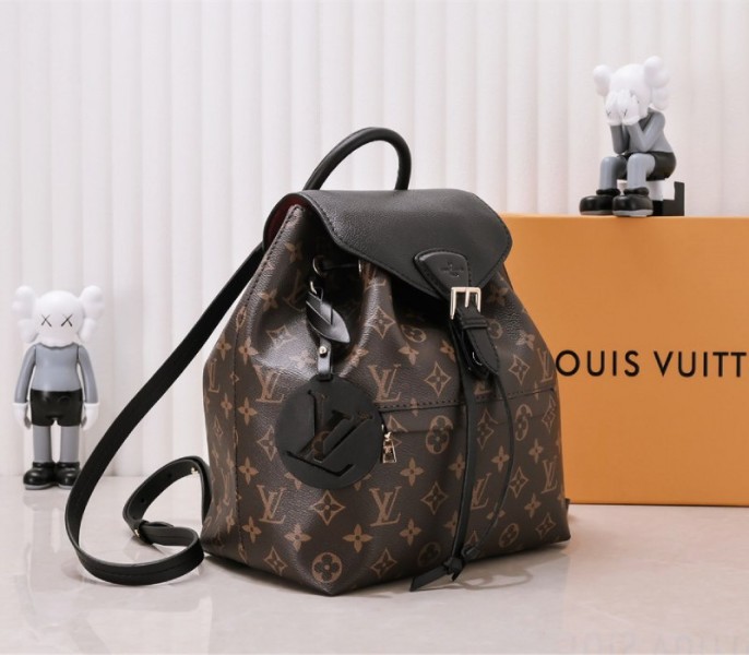 Louis Vuitton Monogram Canvas Montsouris PM Backpack In Black