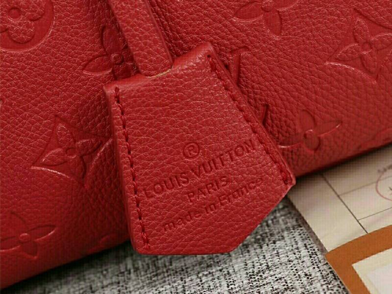 Louis Vuitton Monogram Empreinte Speedy Bandouliere 25 Handbag In Red