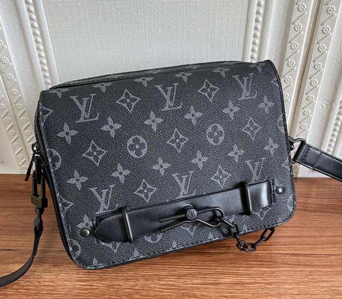 Louis Vuitton Monogram Eclipse Steamer Messenger Bag