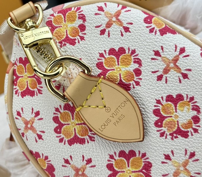 Louis Vuitton LV By The Pool Monogram Tiles Canvas Speedy Bandouliere 20 Bag In Coral