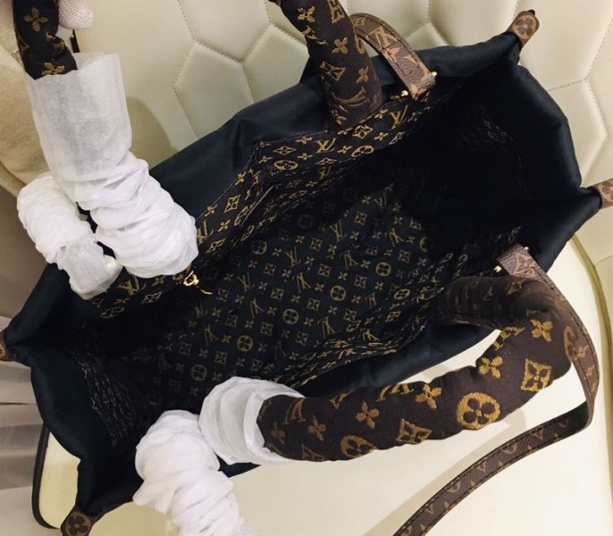 Louis Vuitton Econyl Regenerated Nylon Onthego GM Tote In Black