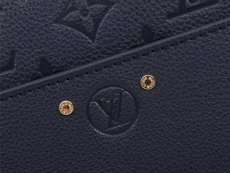Louis Vuitton Monogram Empreinte Boite Chapeau Souple MM Bag In Navy Blue