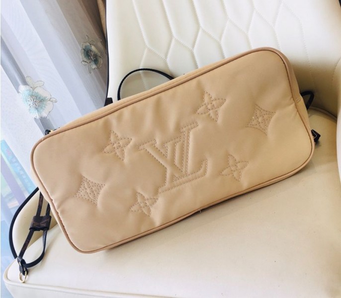 Louis Vuitton Econyl Regenerated Nylon Neverfull MM Tote In Cream