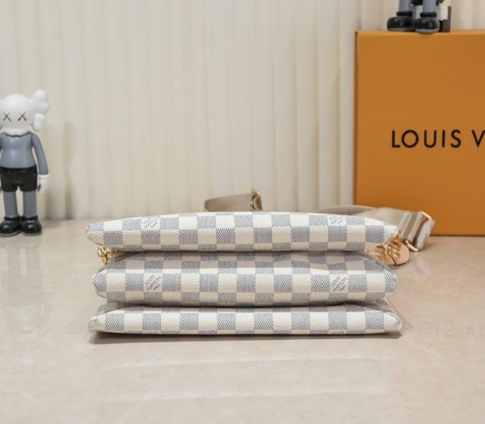 Louis Vuitton Damier Azur Coussin PM Bag With Jacquard Strap