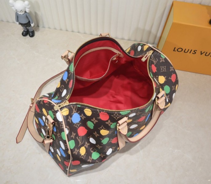 Louis Vuitton X YK Monogram Canvas Keepall Bandouliere 45 Travel Bag