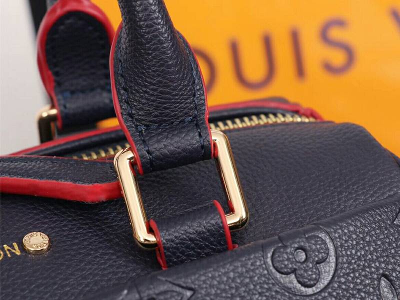 Louis Vuitton Monogram Empreinte Speedy Bandouliere 25 Handbag In Navy Blue