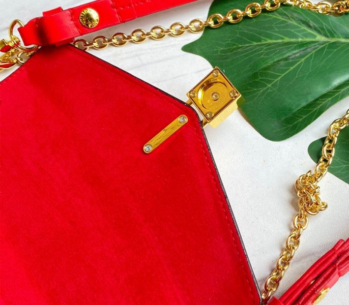 Louis Vuitton Monogram Canvas Padlock On Strap Bag In Red