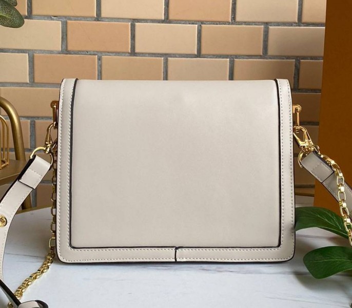 Louis Vuitton Dauphine Lugano MM Bag In Galet Gray