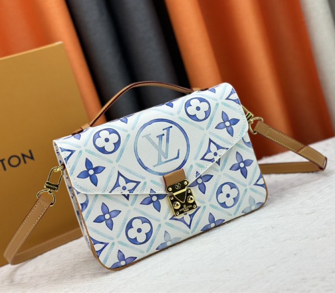 Louis Vuitton LV By The Pool Monogram Tiles Canvas Metis Handbag In Lagoon Blue