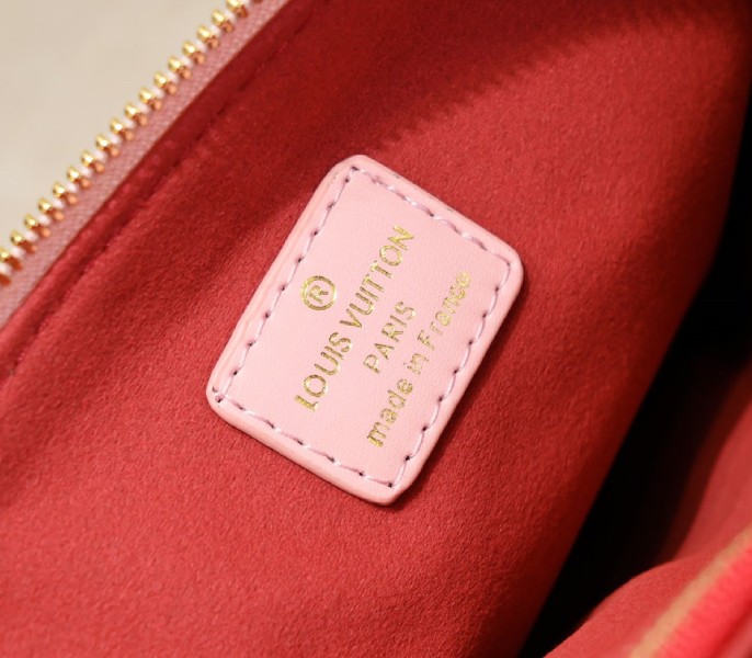 Louis Vuitton Coussin PM Bag In Light Pink With Jacquard Strap