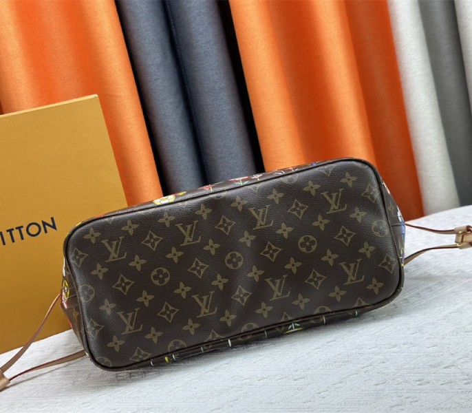 Louis Vuitton X TM Monogram Canvas Neverfull MM