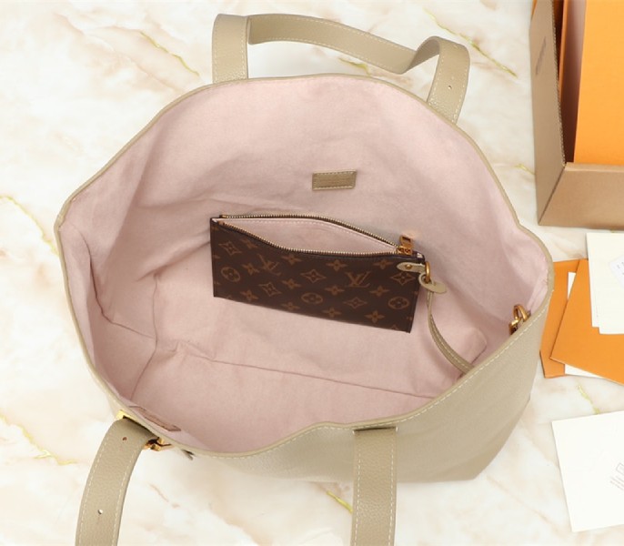 Louis Vuitton Low Key Cabas MM Bag In Galet Gray