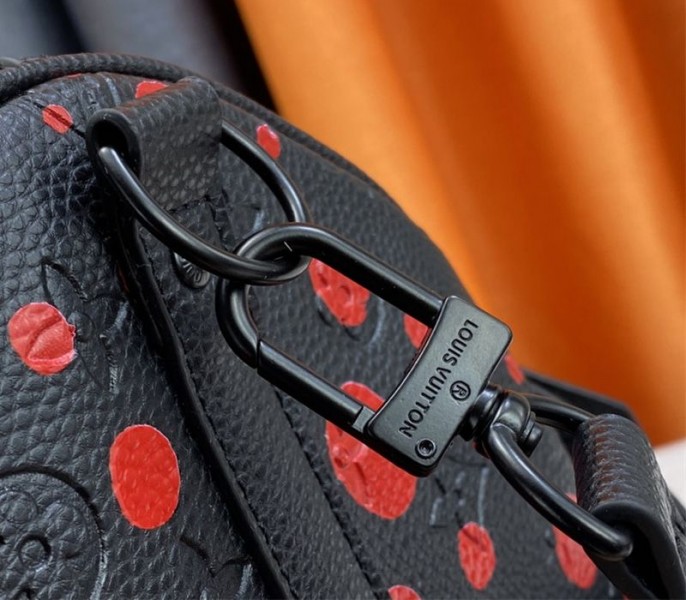 Louis Vuitton X YK Bandouliere Keepall 50 Travel Bag In Red Infinity Dots
