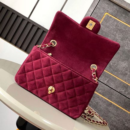 CHANEL SUEDE MINI FLAP BAG(HIGH-END GRADE)