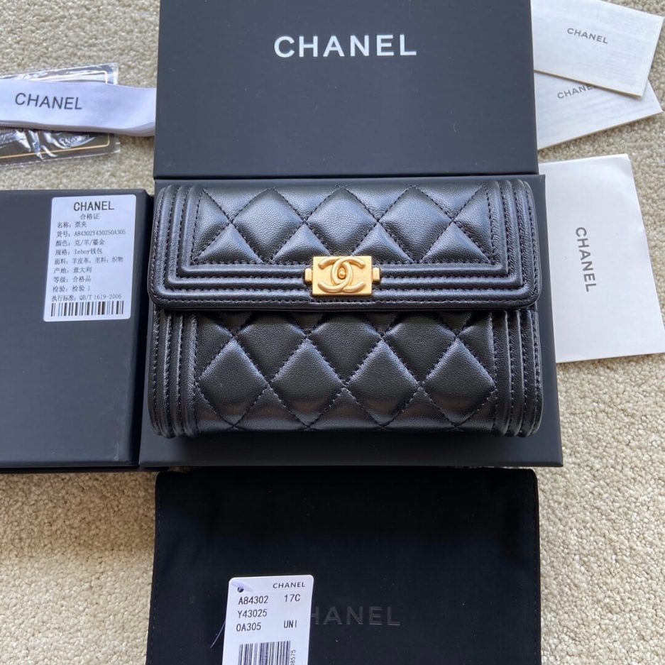 Chanel boy long wallet