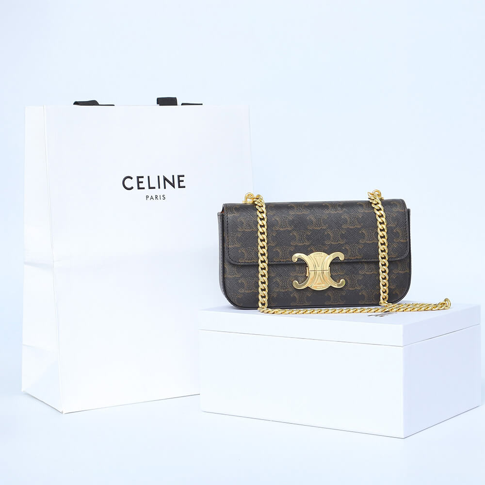 CELINE CHAIN SHOULDER BAG CLAUDE