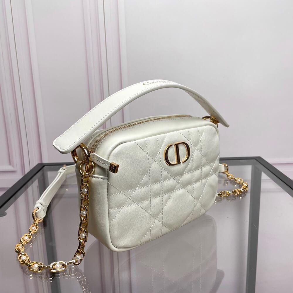 Small Dior Caro top handle camera bag