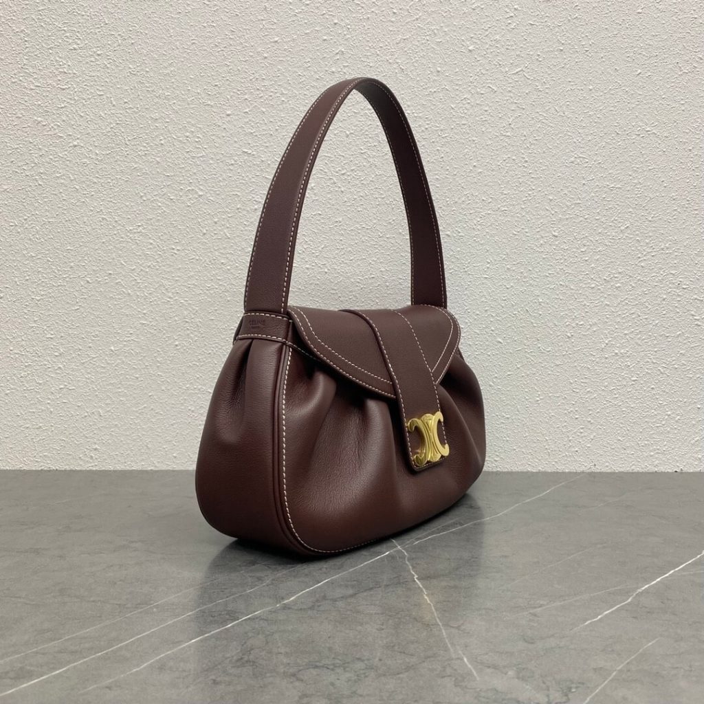 CELINE Medium POLLY bag in soft calfskin