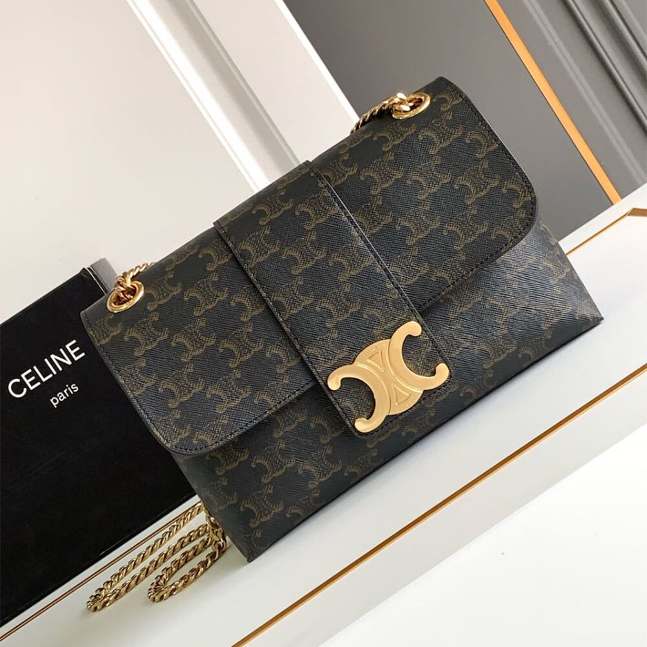 Medium CELINE VICTOIRE BAG WITH LOGO PRINT