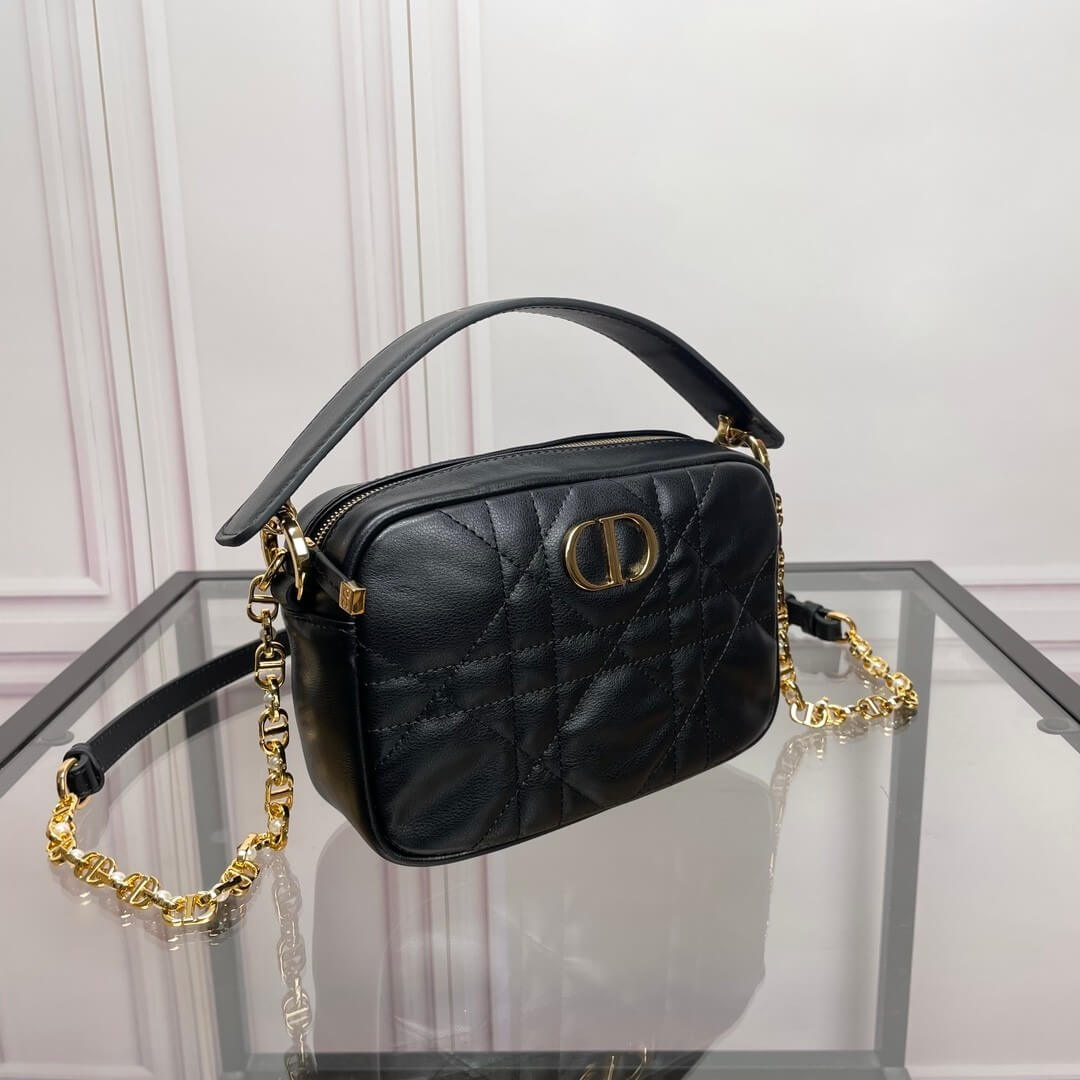 Small Dior Caro top handle camera bag