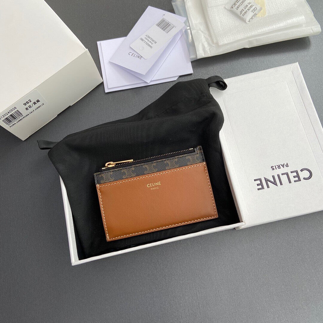 TRIOMPHE ZIP CARD HOLDER