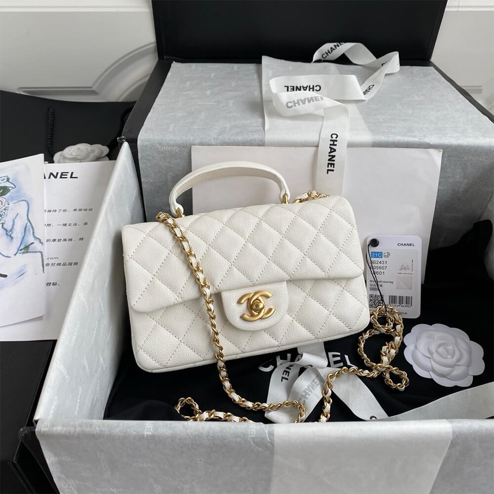 CHANEL Mini Classic Handbag With Top Handle