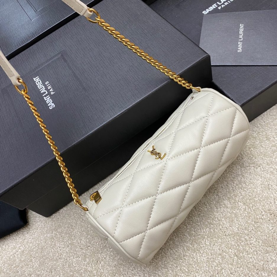 YSL SADE MINI TUBE BAG IN QUILTED LAMBSKIN