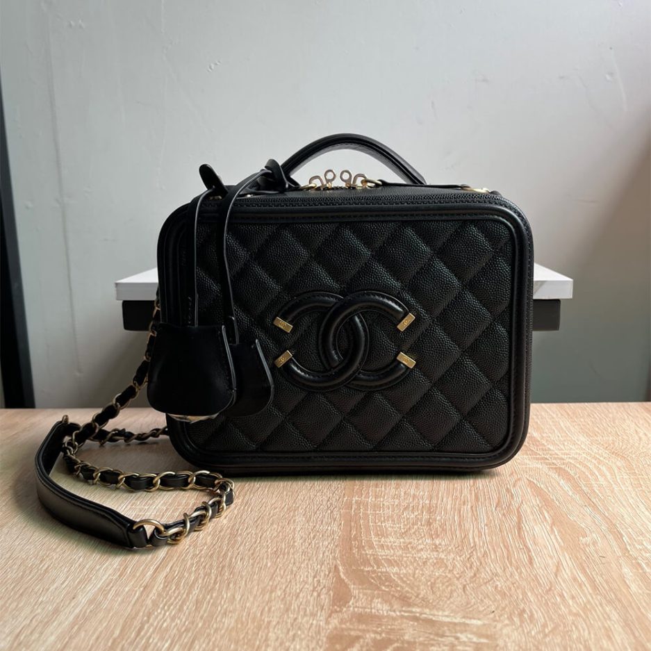 Chanel Medium Filigree Makeup Case