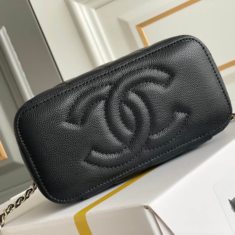 Chanel long box cosmetic bag