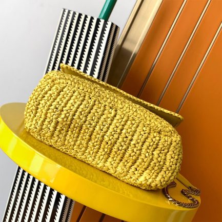 SAINT LAURENT NIKI CHAIN MEDIUM IN RAFFIA(HIGH-END GRADE)