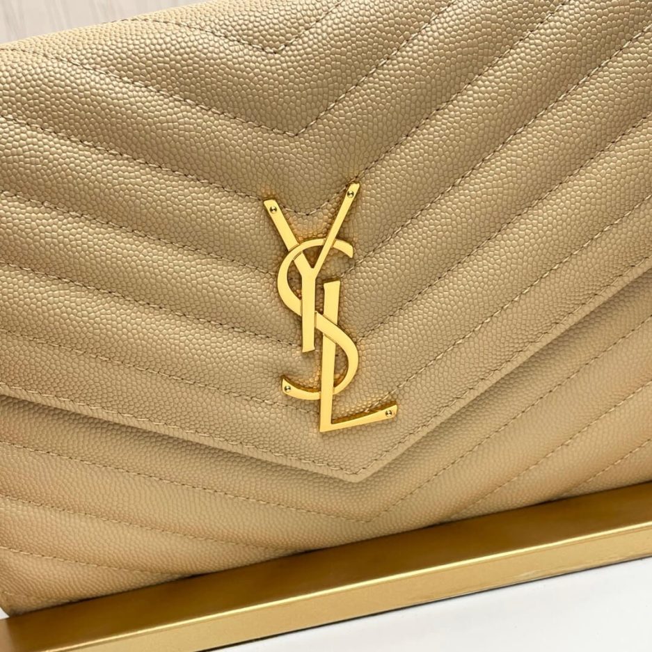 YSL CASSANDRE matelassé leather flap clutch