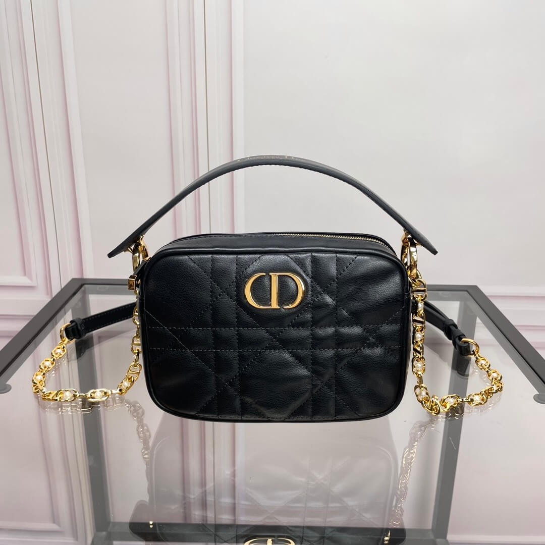 Small Dior Caro top handle camera bag